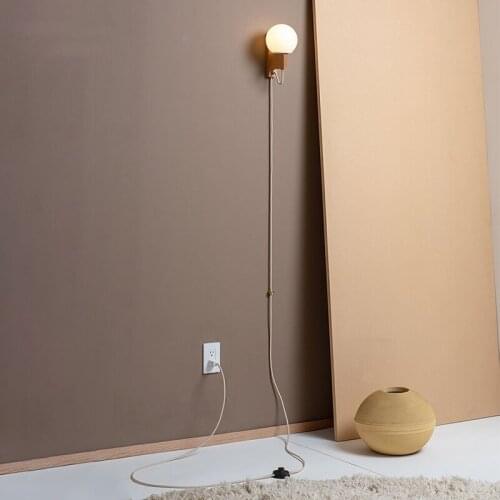 Designer Minimalist Metal Wall Lamp with Plug/Switch/Wire G9 Led Indoor Lighting Living/Model Room Bedroom Cafe Study Background