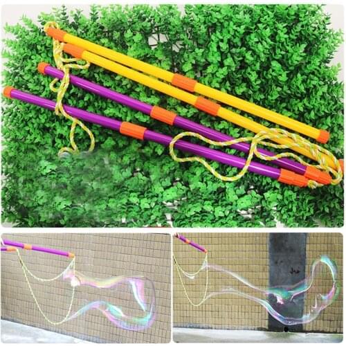 Double pole drawstring bubble stick detachable big bubble stick circle performance props