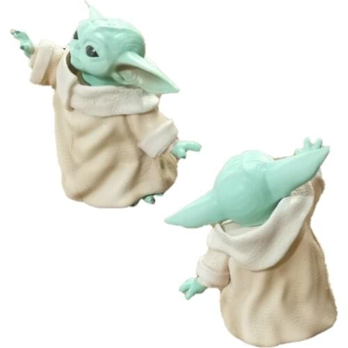 8cm Anime Figure Star Wars Baby Yoda Doll Collection Toy Miniature Toys Doll Ornaments Anime Action Figures Toys for Children
