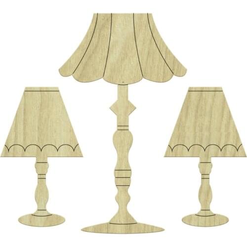 KD311 Floor Lamp and Lampshades pcs Set Set Wooden Package Ornament, Hobby Wood Ornament