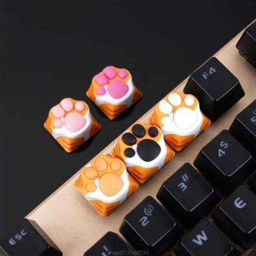 Personality Metal Kitty Paw Artisan Cat Paws Pad Mechanical Keyboard KeyCaps for Cherry MX Switches J01 21 Dropship