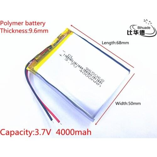Liter energy battery 1pcs/lot 965068 Accumulator 3.7V 4000mAh Rechargeable Lithium Polymer For E-book