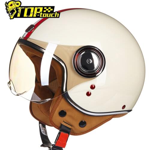 BEON Motorcycle Helmet Chopper 3/4 Open Face Vintage Moto Helmet Moto Capacete De Moto Men Women Moto Scooter Motorbike Helmet