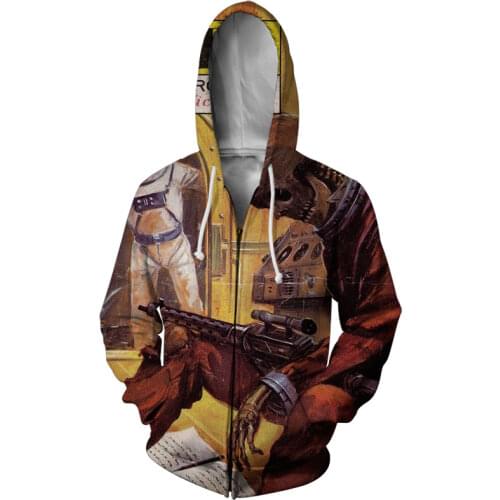 Funny Mens Zipper Hoodies 3D Regular Printed Zipper Hooded Men New Arrivals Long-sleeved Hooded Sweatshirt Spring Autumn
