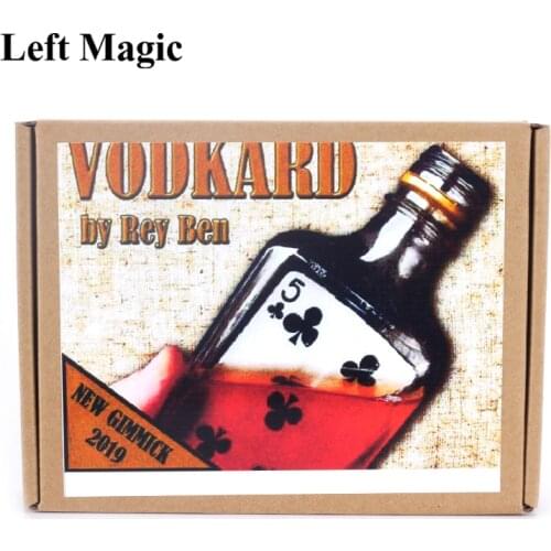 2019 New Arrivals Vodkard by Rey Ben (Gimmick and Online Instruction) Card Into Bottle Magic Tricks Illusions Fun Visual Magic
