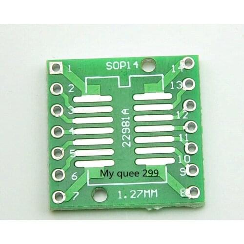 50pcs The adapter plate SOP14 SSOP14 TSSOP14 patch is directly inserted into DIP 0.65/1.27mm