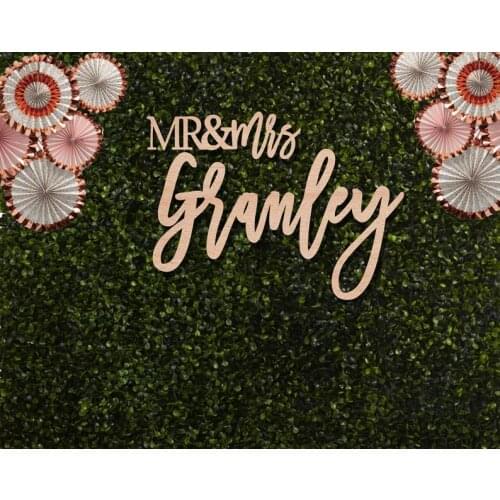Custom Last Name Wood Sign, Large Custom Backdrop, Mr and Mrs Sign, Backdrop Wedding Signs,Custom Last Name Sign Wedding Wall D