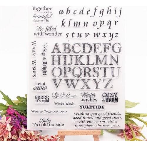16*21.5CM English alphabet Transparent Clear Stamps / Silicone Seals Roller Stamp for DIY scrapbooking photo album/Card Making