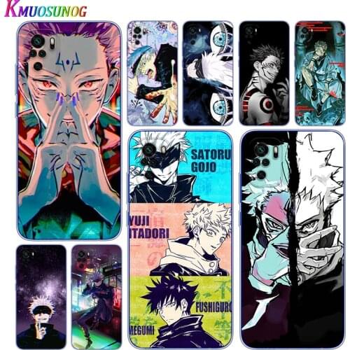 Transparent Cover Cartoon Anime Jujutsu Kaisen For Xioami Redmi Note 10 10S 9T 9S 9 8T 8 7S 7 6 5A 5 4X 4 Pro Max Phone Case