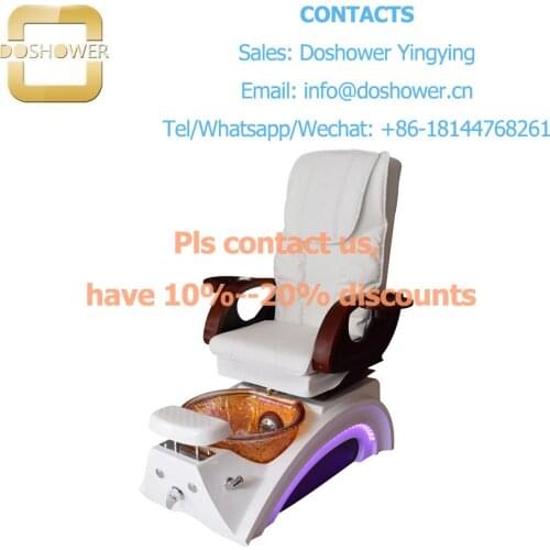 Doshower spa pedicure chair / bench / station / equipment with antique styled salon styling chairs