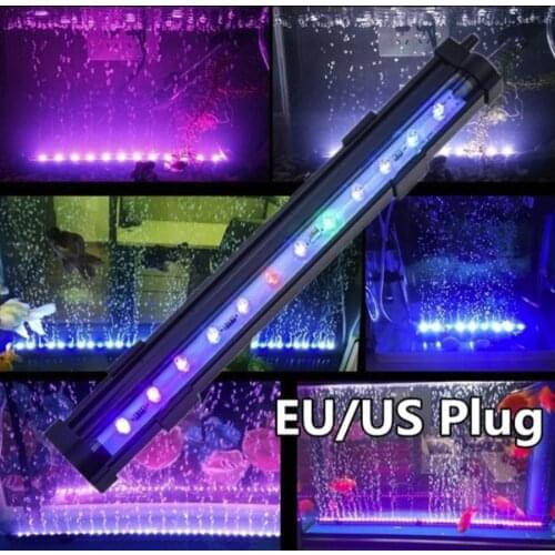 LED Colorful Fish Tank Light 15cm 25cm 35cm 45cm Waterproof RGB Strip Fishbowl US EU Underwater Color Flash Changed Light