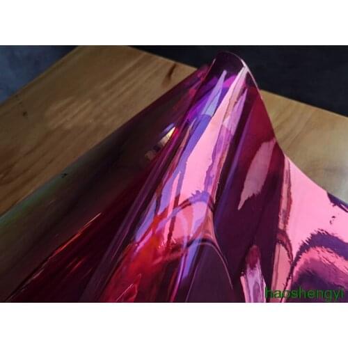 Thin oil color Symphony laser tpu clothing fabric, mirror reflective colorful clothing waterproof leather fabric