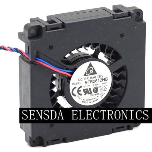 For delta BFB0612HB 6015 60x60x15mm 60mm fan 12V 0.32A Double ball bearing blower Turbine cooling fan