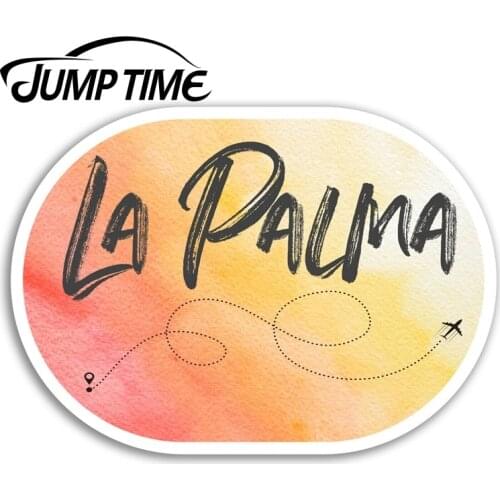 Jump Time La Palma Vinyl Stickers Spain Travel Sticker Laptop Luggage Car Funny Decal Trunk Window Car Covers
