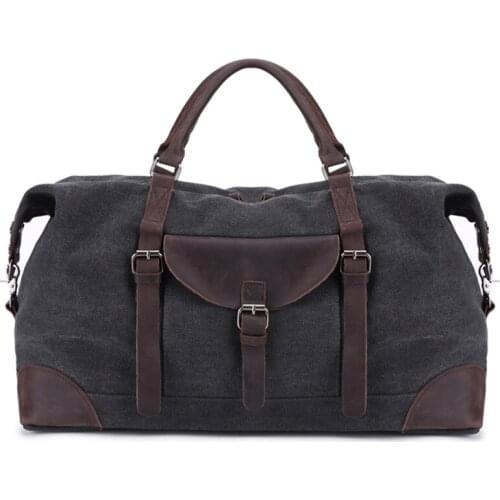 Vintage Canvas Luggage Bag Carry on Luggage Bags Large Capacity Men Weekend Travel Bag Shoulder Hand Waterproof Men Duffle Bag