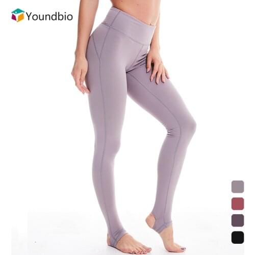 YOUNDBIO 2021 High Waisted Women Stirrup Leggings Long Yoga Tights Sport Fitness Female Step Foot Pant Gym Push Up Feet Leggings