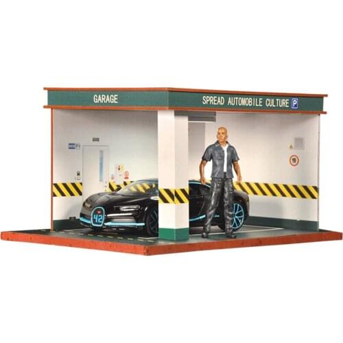 1/24 1/32 Simulation Garage Car Model Parking Space Scene Decoration Display Model Car Display Box