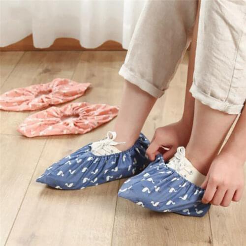 1Pair Thicken Reusable Elastic Shoe Cover Home Indoor Antiskid Overshoes Student Machine Room Bird Dust Proof Feet Covers