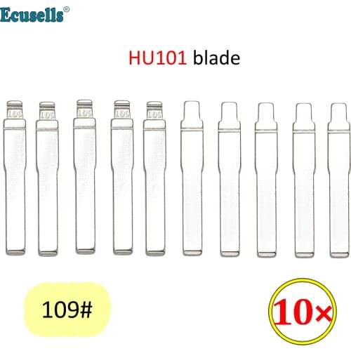10Pcs/Lot Flip Blank Key Blade Uncut HU101 109# for Ford Focus Fiesta Expedition Edge CMAX SMAX GALAXY Metal Blade NO.109