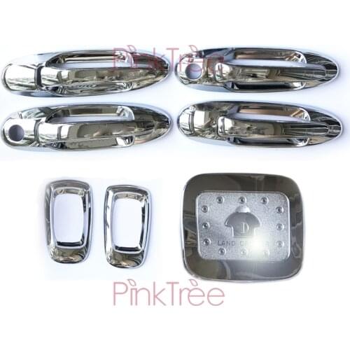 11 Pcs Chrome Accessories Door Handle Side Lamp Fuel Tank Cover For Toyota Land Cruiser 100 For Lexus LX470 1998-2003 2004-2007