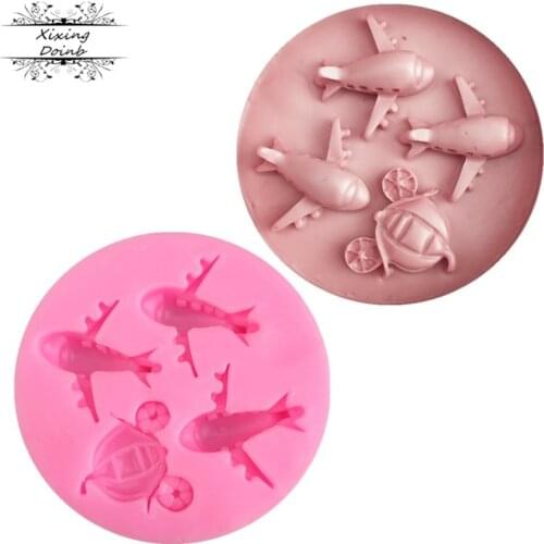 3D Mini airplane shape silica gel mold cake decoration mold chocolate fudge Kitchen Baking tool
