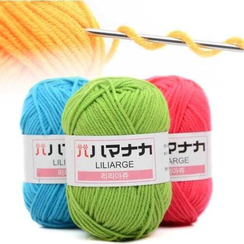 4PLY 25g Soft Cotton Babycare Thick Yarn Crochet Wool Colorful Yarn DIY Hand Craft Knitting Craft Baby Knitted Chunky 1pc