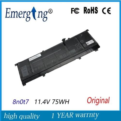 11.4VV 75WH New Original Laptop Battery for Dell 8n0t7 8NOT7
