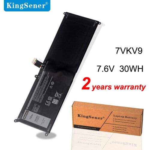Kingsener 7VKV9 9TV5X Laptop Battery For DELL Latitude XPS 12 7000 7275 9250 Series Notebook 7VKV9 7.6V 30WH