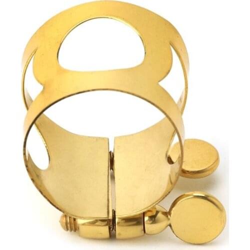 WXTF Eb Alto Saxophone Rubber Bakelite Mouthpiece Ligature Brass Ligature Fastener