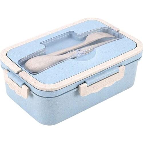 Bento Box for Adults with 3 Compartment, 1500ML Lunch Box for Kids with Spoon & Fork Leakproof Microwave Dishwasher Safe