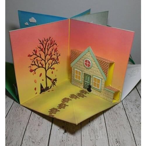 Tree Fence Metal Cutting Dies Stencils Die for DIY Scrapbooking Paper Cards Craft Making Fun Decoration