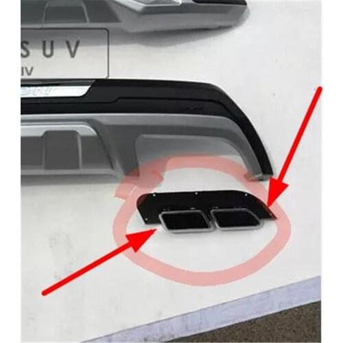 For 2015 2016 2017 Hyundai Tucson Rear bumper exhaust pipe exhaust pipe decoration, decorative use