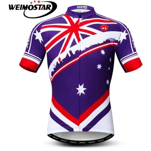 Australia Cycling Jersey Shirt Tops Men Summer Short Sleeve MTB Sports Clothing Ropa ciclismo Maillot Outdoor Bicycle Jersey