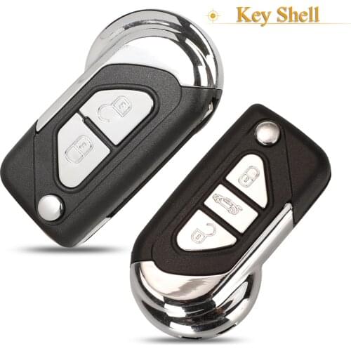 Kutery 2/3 Buttons Replacement Flip Folding Remote Car Key Shell Case Fob For Citroen DS3 With Uncut Blade