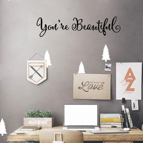 You are beautiful sticker living room bedroom bathroom decorative wall stickers at will paste Home Furnishing decorative sticker
