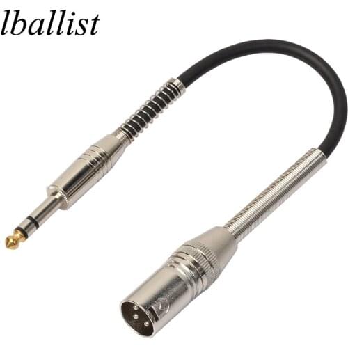 Lballist 30cm 6.5mm Stereo Jack Male to XLR Male Converter Audio Cable Shielded For Microphone Mixer