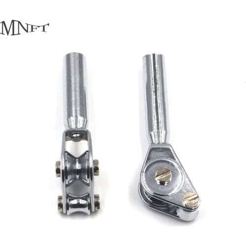 MNFT 4Pcs Silver Metal Fishing Rod Tip Top Double Roller Guide Inner Diameter 5mm 6mm 7mm 8mm Fishing Rods Accessory