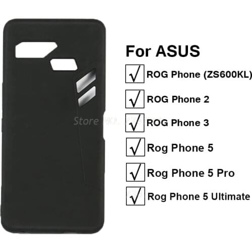 Soft Black TPU Case For Asus ROG Phone ZS600KL 2018 Case Cover For Asus ROG Phone 2 Silicon Capa Back Cover For Rog Phone 3 etui