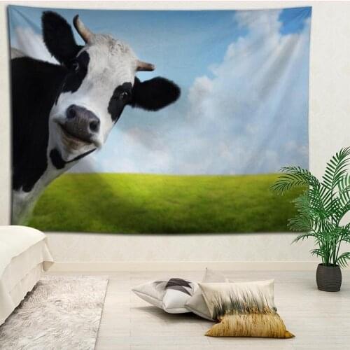 New Arrival cow Tapestry Hanging Blanket background wall bedroom Home Art Tapestries Decor Customize your image