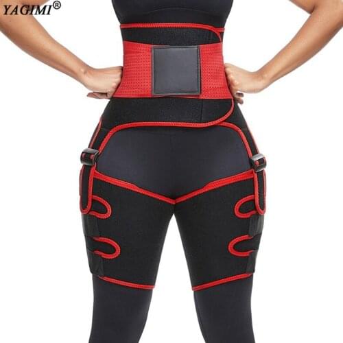 New 3 In 1 Neoprene High Waist Trainer Leg Shapers Sauna Thigh Trimmer Slimmer Waist Shaper Sweat Belt Control Panties