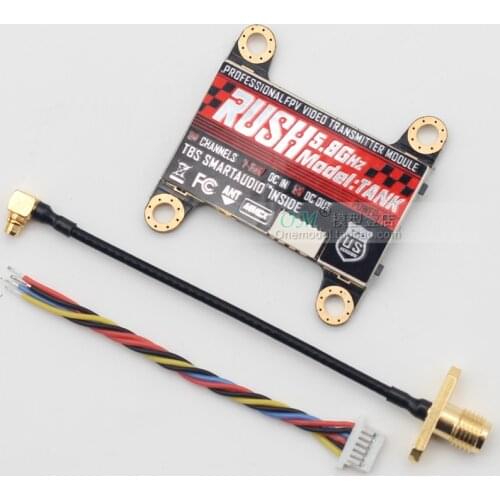 New RUSH VTX TANK 5.8G 48CH 25mW/200mW/500mW/800mW Switchable 7-25V AV Transmitter RaceBand / LowRace Built-in TBS Smartaudio