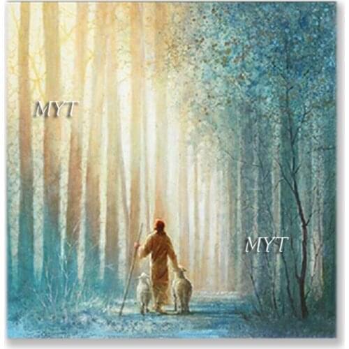 Forest Landscape Canvas Art Panel Set Living Room Decorative Item Father And Son Oil Painting Picture Wall Hanging Artwork