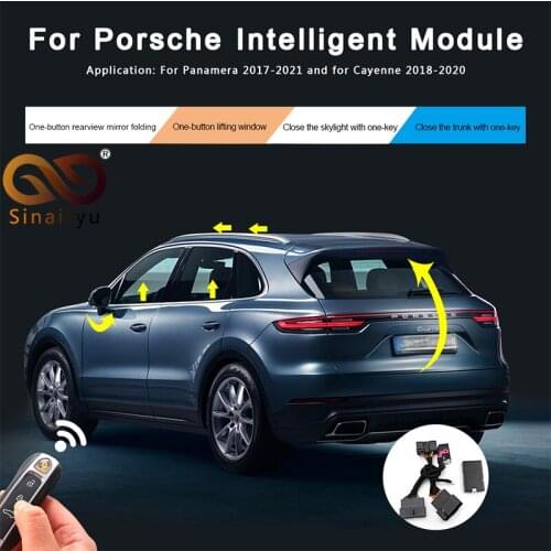 Fits For Porsche Cayenne 2017-21 Car Smart Intelligent Module One Button Rearview Mirror Folding Lift Window Trunk Skylight