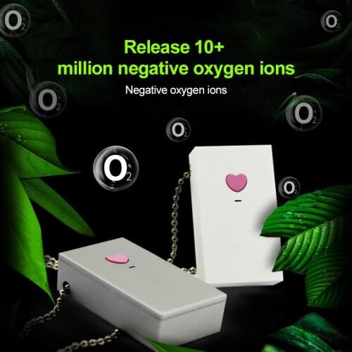 3 Colors Air Purifier Wearable Necklace Mini Portable USB Air Cleaner Negative Lon Generator Low Noise Air Freshener Household