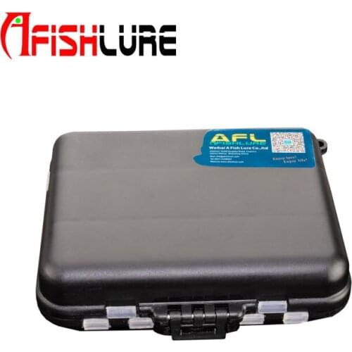Afishlure AT02 Practical double layer lure box hard plastic fishing bait case 12cmX10cmx3.4cm fishing tackle tool container
