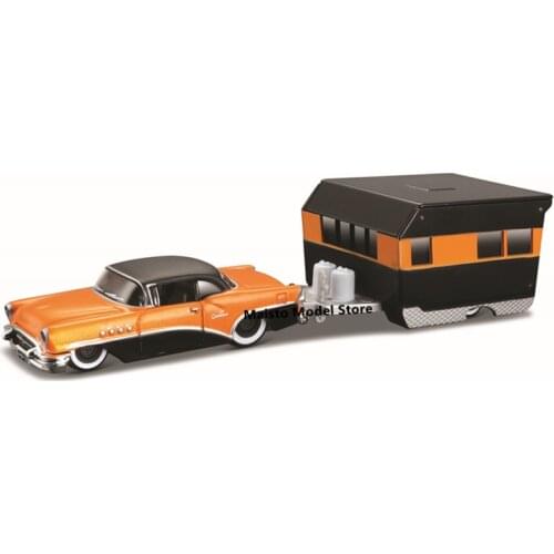 Maisto 1:64 1955 BUICK CENTURY ALAMEDA TRAILER Design Tow & Go die-cast precision model car Model collection gift