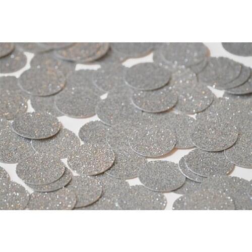 Silver glitter circles table confettis wedding scatters bridal shower bachelorette engagement party decorations