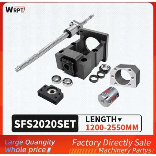 Ball screw SFU2020 + SFS nut + HM15-57 / 15-60 (cast iron) + BF15 + coupling XB30 * 40 + DSG20H, L = 1200MM-2550MM