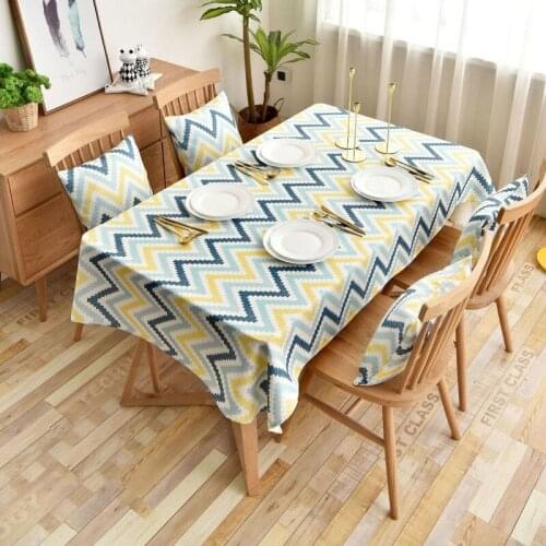 Geometric Tablecloth Rectangular Cover Nordic Living Room British Waterproof Coffee Table Mat Oilproof Thick Rectangular