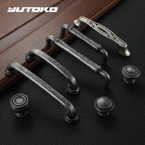 YUTOKO Retro Kitchen Cabinet Door Handles Vintage Handle Knobs Furniture Hardware Cupboard Antique Handles Cupboard Pulls 610
